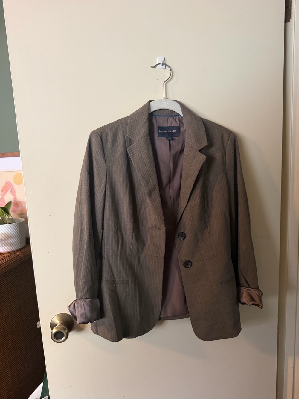 Banana Republic Women’s Brown Pinstripe Blazer